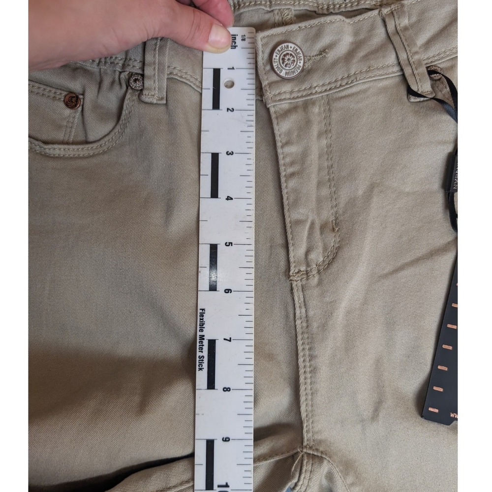 NWT Enjean Push‎ Up Ankle Skinny Pants Womens 9 Khaki Tan Mid Rise Stretch - Picture 6 of 12